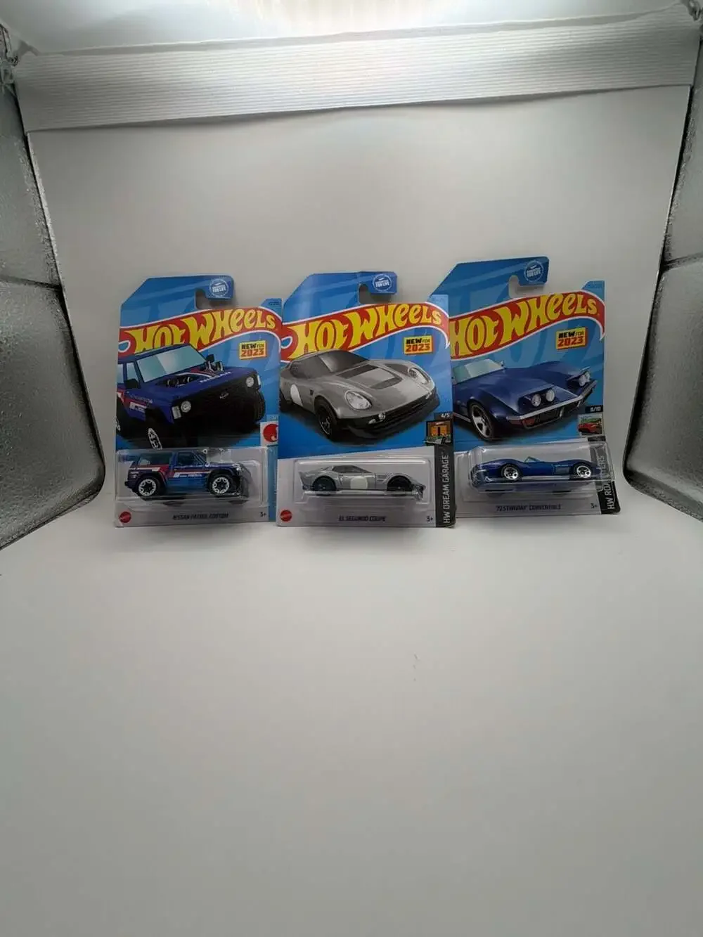 Hot Wheels Lot of 3 Diecast Cars - Nissan Patrol Custom, El Segundo Coupe, '72 S